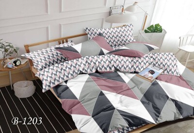 Постельное белье евро "Абстракция протектор" B-1203
