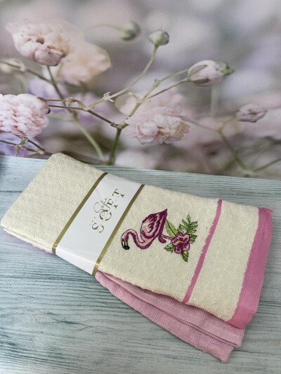 Набір кухонних рушників 2 шт махра "SOFT" 40х60 см. №1