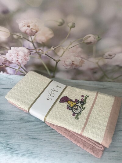 Набір кухонних рушників 2 шт махра "SOFT" 40х60 см. №11