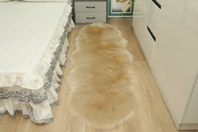 Коврик мех ламы 60х180см. "Беж"