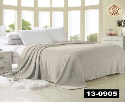 Флісовий плед "Світло-бежевий" 200х220 см.