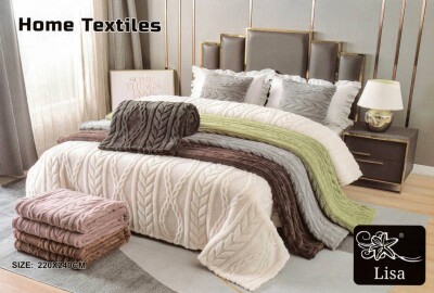 Покривало HOME TEXTILES Кіски 220х240см. Молочний