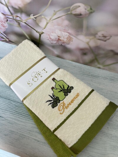 Набір кухонних рушників 2 шт махра "SOFT" 40х60 см. №2