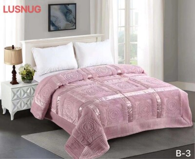 Велюрове покривало "Brilliance Lusnug" (Рожевий) 220х240см.