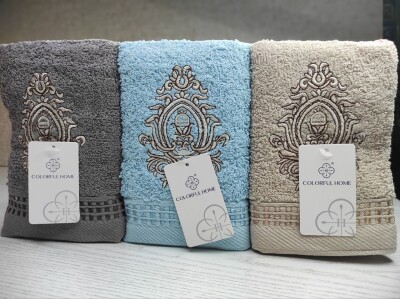 Рушник махровий для рук Колосок, 35х75см. упаковка 12шт.№5076