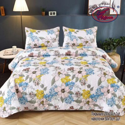 Покрывало "Koloco" 200х230 см. + 2 наволочки 50х70 см. "Цветочки"