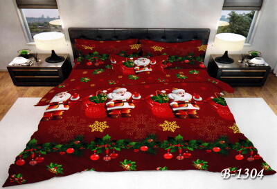 Постельное белье евро "Дед Мороз" В-1304