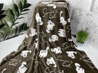 Дитячий плед із флісу 110х140 см. "Кіт Саймон"