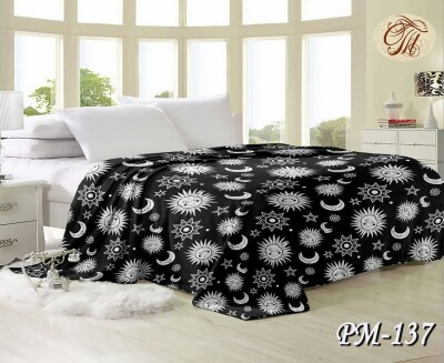 Флисовый плед "Луна и Солнце" 160х210 см.