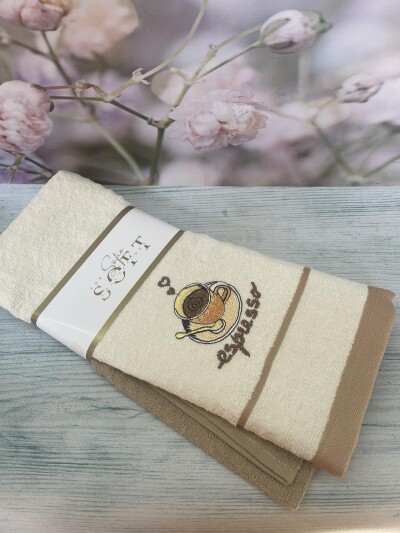 Набір кухонних рушників 2 шт махра "SOFT" 40х60 см. №5