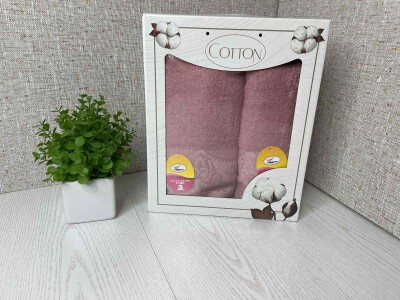 Набір махрових рушників (2 шт.) "Вінтаж рожеві"