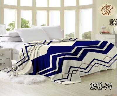 Флісовий плед "Зигзаг синій" 200х220 см.