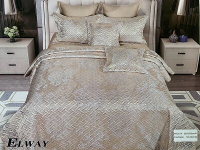 Атласне покривало + 2 наволочки 50х70 см. "Elway" №888