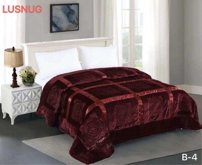 Велюровое покрывало "Brilliance Lusnug" (Бордовый) 220х240см.