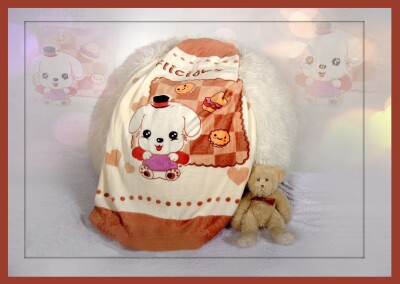 Плед дитячий з мікрофібри "Щенячий пікнік" 110х140 см.