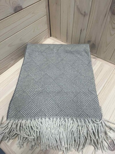 Плед бавовняний Vladi 140х200см. "Валенсія" Сірий