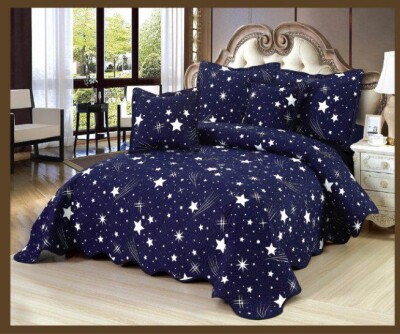 Бавовняне покривало 230х250 см. + 4 наволочки "Зоряне небо"