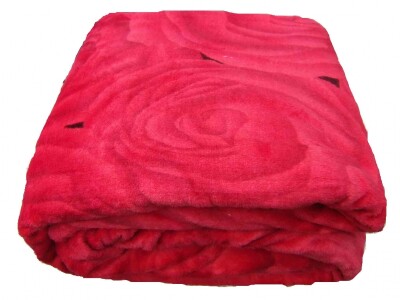 Плед з мікрофібри "ELWAY" 150х210 см. "Червоні троянди"