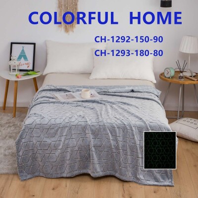 Пледы светящиеся в темноте "День-Ночь" 150х210см. Абстракция