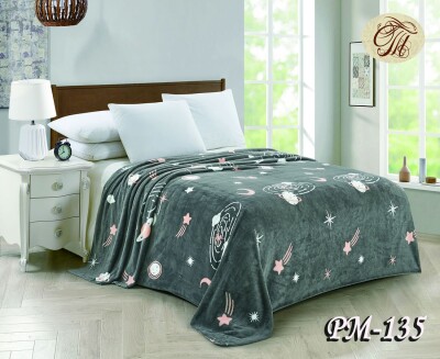 Флісовий плед "Зелений космос" 200х220 см.