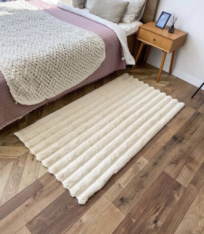 Коврик для дома "Шиншила-полоса" 100х180см. "Молочный"