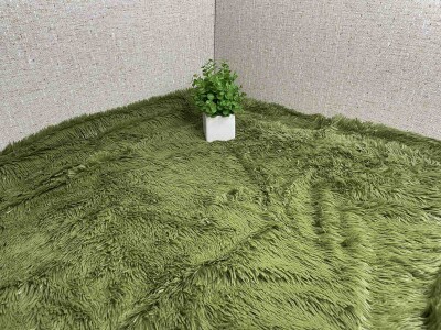 Покривало Colorful Home з довгим ворсом "Травичка" (Пляшковий) 220х240 см.