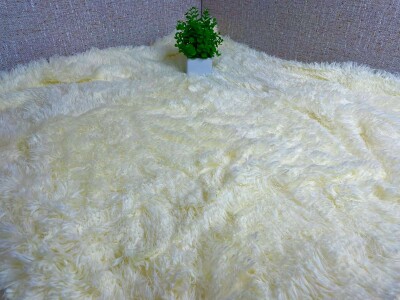 Покривало Colorful Home з довгим ворсом "Травичка" (Молочний) 220х240 см.