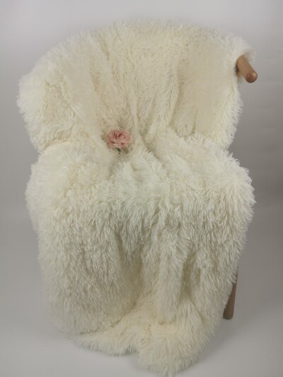 Покривало Colorful Home з довгим ворсом "Травичка" - 160х210см (Білий)