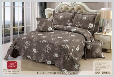 Бавовняне покривало 230х250 см. + 4 наволочки "Квітка"