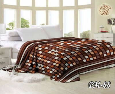 Флісовий плед "Клітка" 220х240 см.