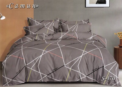 Постільна білизна (сатин) двоспальна "Love You" S-470