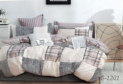 Постельное белье двуспальное "Клетка" B-1201