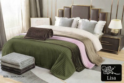 Покривало HOME TEXTILES Смуга 220х240см. Зелений