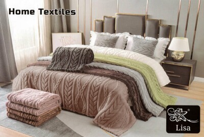 Покривало HOME TEXTILES Косичка 160х220см. Шоколад