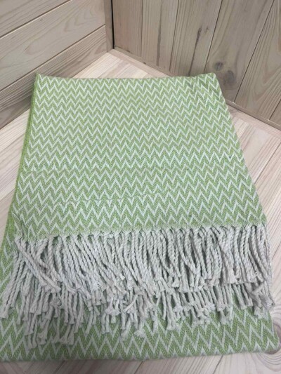 Плед бавовняний Vladi 140х200см. "Валенсія" Зелений