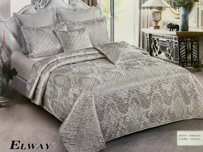 Атласне покривало + 2 наволочки 50х70 см. "Elway" №895