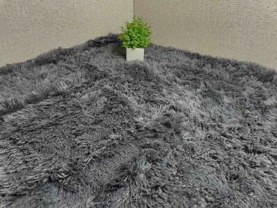 Покривало Colorful Home з довгим ворсом "Травичка" (Графіт) 220х240 см.