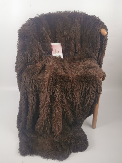 Покривало Colorful Home з довгим ворсом "Травичка" - 160х210см (Коричневий)