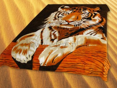 Плед із мікрофібри "ELWAY" 150х210 см. "Тигр коричневий"