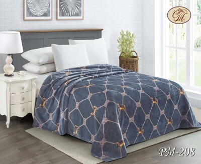 Флісовий плед "Золотий кінь" 220х240 см.